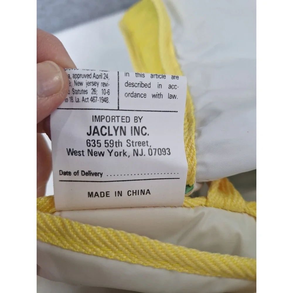 Vintage 90's Rocking Horse Jaclyn NWT Yellow Nylon Diaper Bag with Changing Pad